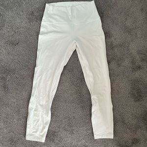 Lululemon White Align Leggings 25 inch inseam